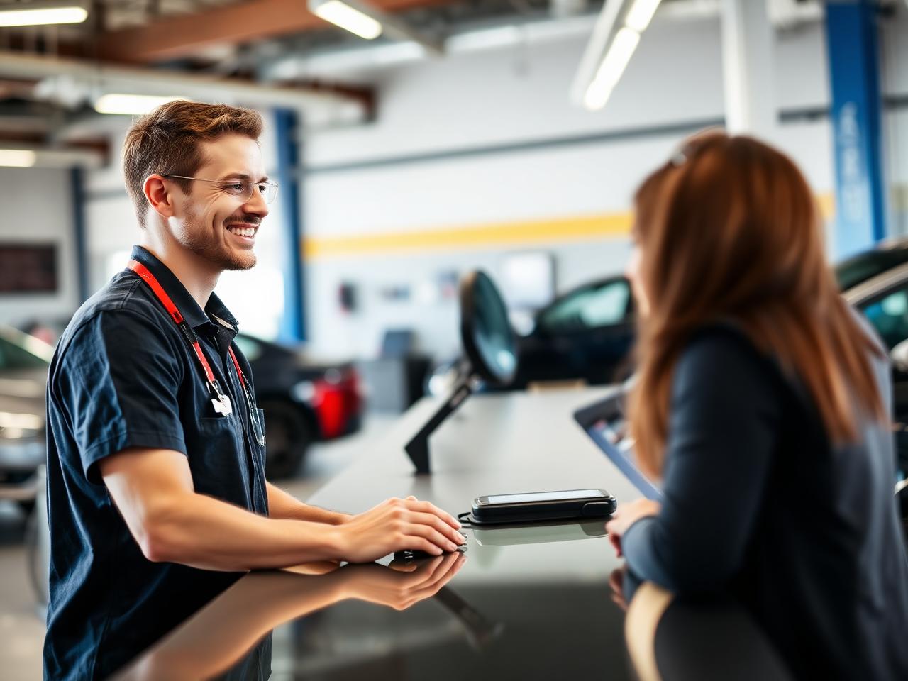 Armstrong-Macko Automotive advisor greeting a customer